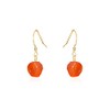 Carnelian Raw Nugget Earrings in 14k Gold Fill