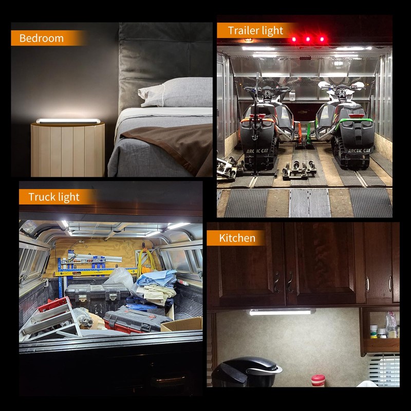 RVZONE 12V LED Interior Light Bar 120LEDs 1800LM 8W DC