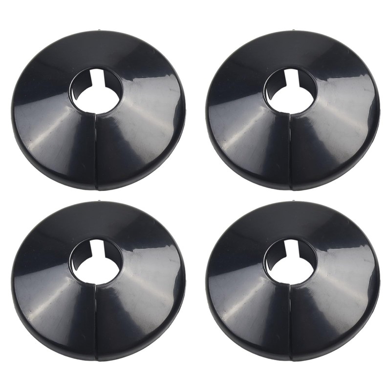 E2trade Black 15mm Radiator Pipe Hole Collars Cover Radsnaps (Pack