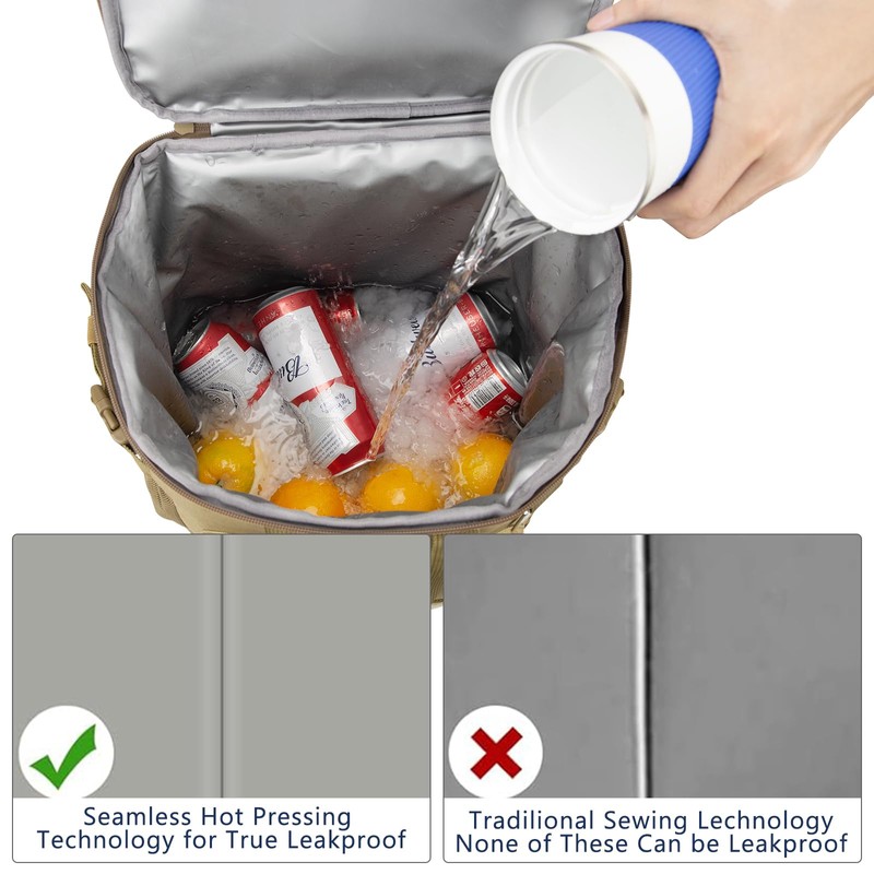 Pyrrhus 43L Cooler Backpack 45/55 Cans Insulated Leak Proof Tactical