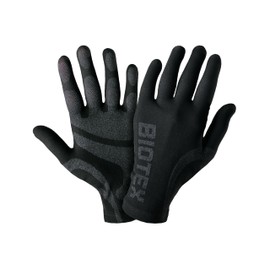 BIOTEX Nahtloser Unterziehhandschuh für Fahrrad, Laufen und Walking, technische Sportunterwäsche, nahtlos, Schutz vor Kälte, Schwarz