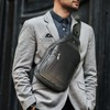 Polare Cowhide Leather Waterproof Casual Daypack Anti Theft Sling Shoulder