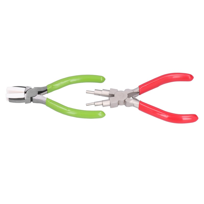5Pcs Pliers Kit Diagonal Flat Nosed Bail Making Jewelry Pliers