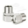 TAISHER 2PCS 304 Stainless Steel Flexible Movable Connector, 1/2" Male