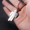crazy bean Pendant Necklace Women Men Stainless Steel Pendant Necklace