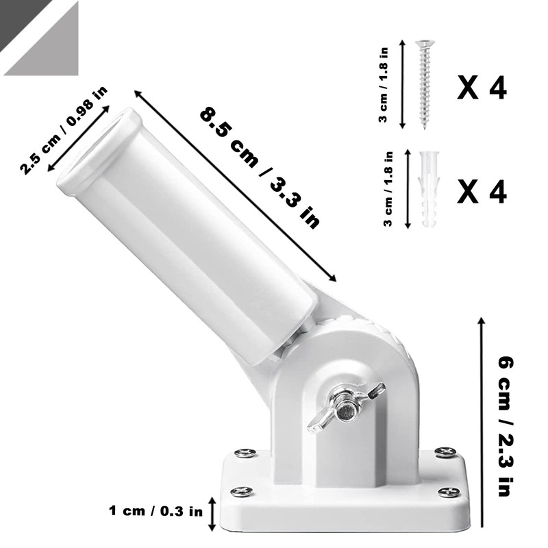 SVUPUE Flag Pole Holder Adjustable, Flag Pole Holder, Multi-Position Flag