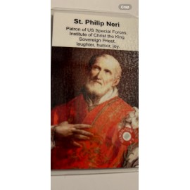 St. Phillip Neri 3rd Class Relic Card Patron of  US Special Forces