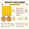 Realistic 3D Egg Bun Dumpling Fridge Magnets, Funny Novelty Set
