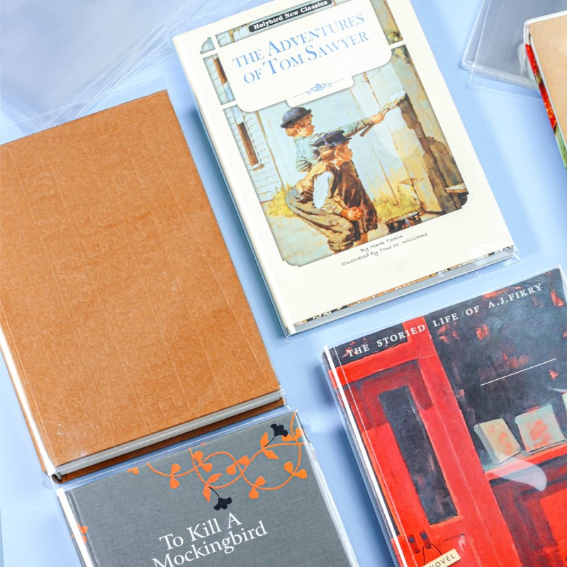 Clear Book Covers 50 PCS for 8 1/2" Tall Books,