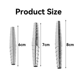 Pack of 6 Silver Spring for Secateurs, Universal Garden Shears Spring Replacement, 6 cm, 7 cm, 8 cm, Flexible Stainless Steel Metal Spiral Buffer Springs, for Repair Pruning Shears, Pruning Shears (6