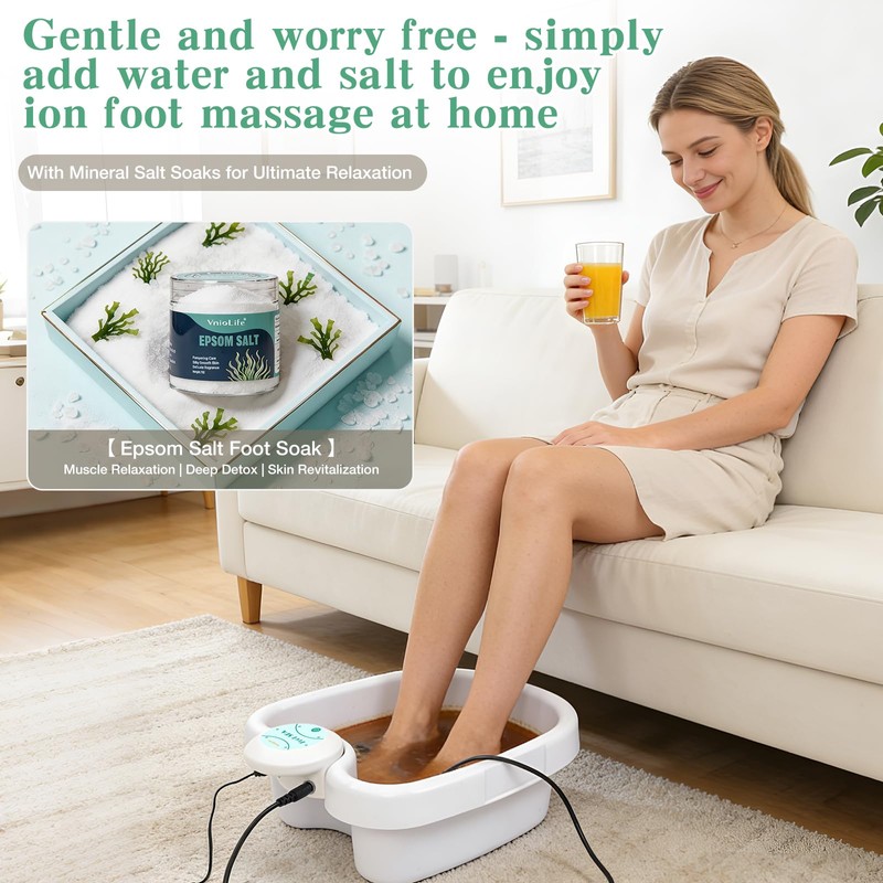 VnioLife Ionic Foot Bath Detox Machine, foot detox machine, with