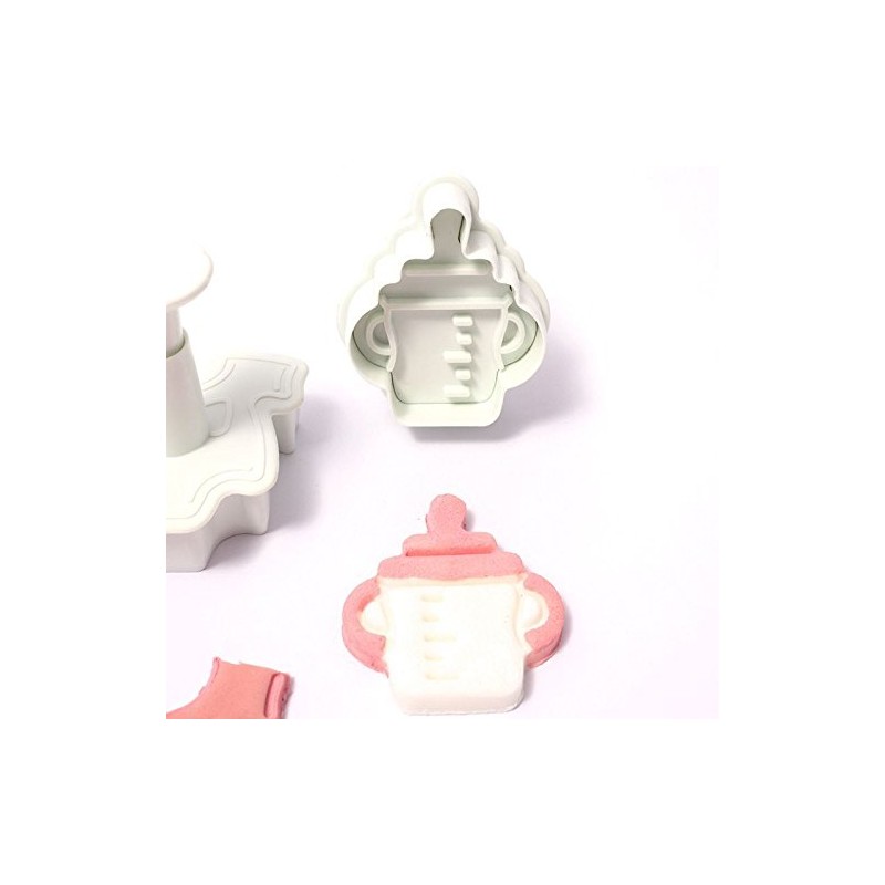 Yolli Fondant Cutter Plunger Set 4pcs Baby Shower Pram Rocking