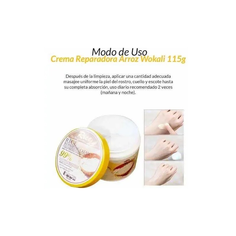 Crema Reparadora De Extracto De Arroz 99% Blanqueamiento