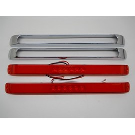 United Pacific (2) " GLO BAR Red 28 LED 17" Trailer Truck Stop Turn Brake Tail Lights/Chrome