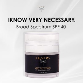 IKNOW VERY NECESSARY Broad Spectrum SPF 40 Skincare, Sun Protection Cream for UV Protection, Broad Spectrum SPF 40 Moisturizer Lotion for Pro-Aging, Spf 40 Facial Moisturizer and Sunblock
