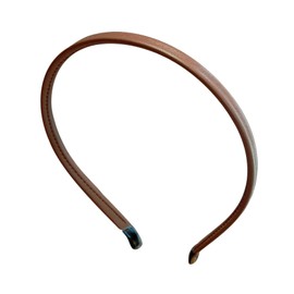 Herbeluemily Headband with Faux Leather, Fine Point, Stylish, Adult, Simple, Korean Style, Elegant, Coffee