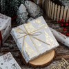 MAYPLUSS Christmas Wrapping Paper, White and Gold Gift Wrapping Paper,
