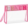 Remerry Clear Chenille Letter Makeup Bag Stand up Snack Bags