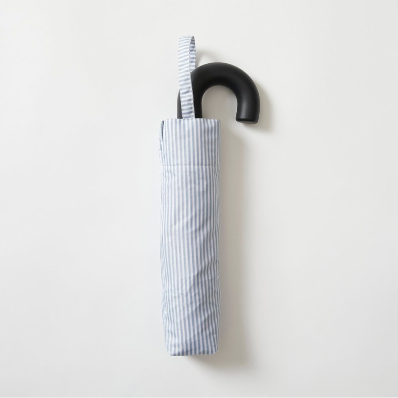JAJU [JAJU] Comfortable Handle 3-Section Folding Umbrella_Stripe