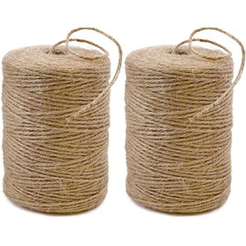 faresoldi 2 Paquetes de Cordel de Yute,2 Mm x 200 m Cuerda de Yute para Jardinería, Manualidades, Envolver Regalos, Decoración de Bodas y Proyectos de Bricolaje