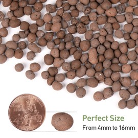 GASPRO 5lb Organic Clay Pebbles for Plants, 100% Natural Leca Balls for Indoor Plants Soil Root Development, Orchid Potting Mix, Drainage and Reusable, 4-16mm
