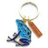 Frog Key Ring [Cobalt Yadok Frog] Amphibian Cute Key Chain
