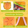 Cheeseburger Backpack, Hamburger Burger - Novelty Funny Yellow Casual Daypack,