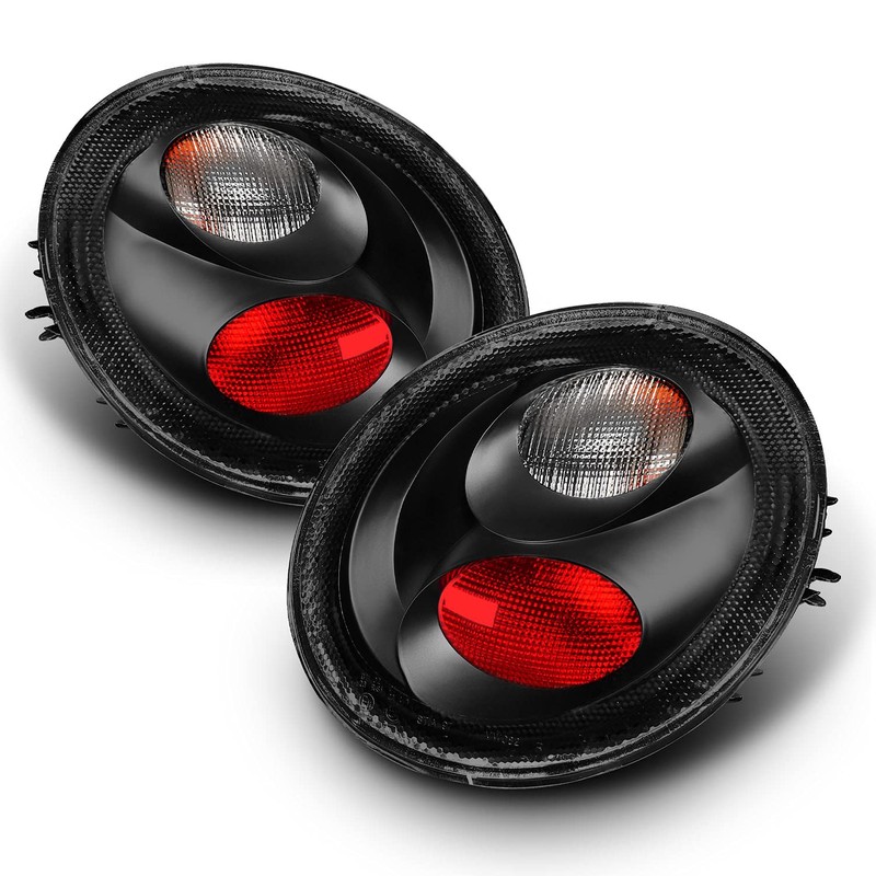 AmeriLite Clear Black Altezza Taillights For 1998-2005 Volkswagen Beetle -