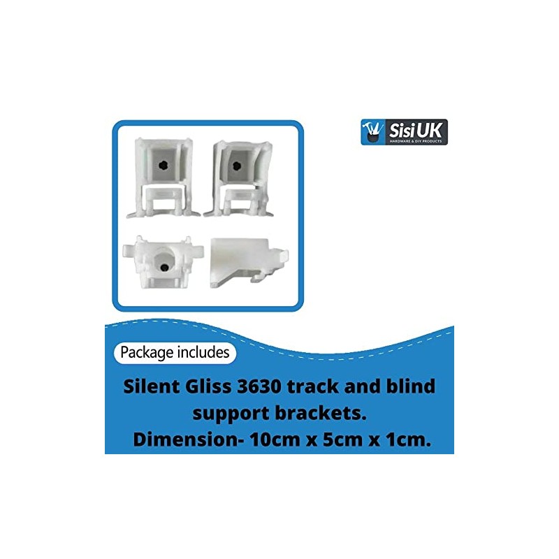 Track and Blind Support Brackets White Caravan Window Curtain Track