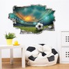 TOARTI 3D Football Arena Wall Sticker, Breakthrough Wall Sticker for