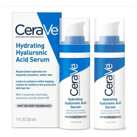 2pcs Serum Hidratante Cerave Con Ácido Hialurónico 30 Ml Momento De Aplicación Día Tipo De Piel Acneica