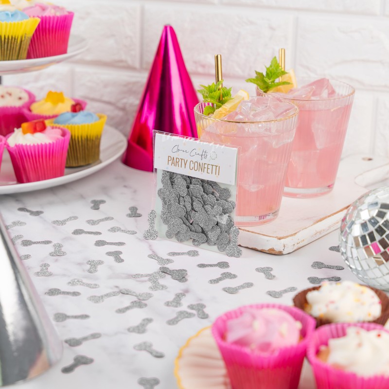 50 x Silver Bachelorette Table Confetti | Willy Table Scatter