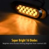 Pair 16LEDs Taillight Electroplated Trim Side Marker Auto External Lamps