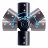 Window Corner Curtain Rod Connector: 2 PACK 1 Inch Adjustable