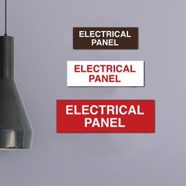 All Quality Basic Electrical Panel Sign - Fire Regulation Safety Compliance Sign - Blue - Small (2 Pack)