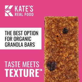 Kate’s Real Food Organic Energy Bars, Non-GMO, All-Natural Ingredients, Gluten-Free and Soy-Free Healthy Snack with Natural Flavors, Oatmeal Cranberry & Almond (Pack of 12)