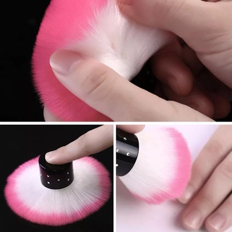 Nail Art Brocha Bledo Para Limpiar Polvo Uñas Rubor Sombra