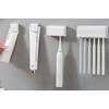 Toothbrush Holder Perforation-Free Wall Mount Toothbrush Holder Bathroom Storage Multi-Functional