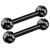 bodyjewellery 2pcs 16g Barbell Earrings Black Titanium G23 Helix Cartilage