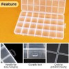 UKKQES 2PCS 28 Grids Clear Stackable Plastic Organizer Storage Box