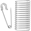 Stadux 30Pcs Large Safety Pins, 2 Inches Strong Safety Pins For Hefty Materials Like Blanket Quilt Upholstery & Fabric, Stainless Steel Sliver