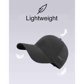 Gelante Men Women Waterproof Quick Dry Baseball Cap Run Hats Mesh Lightweight for Outdoor Sports QD1250-1PC-Black