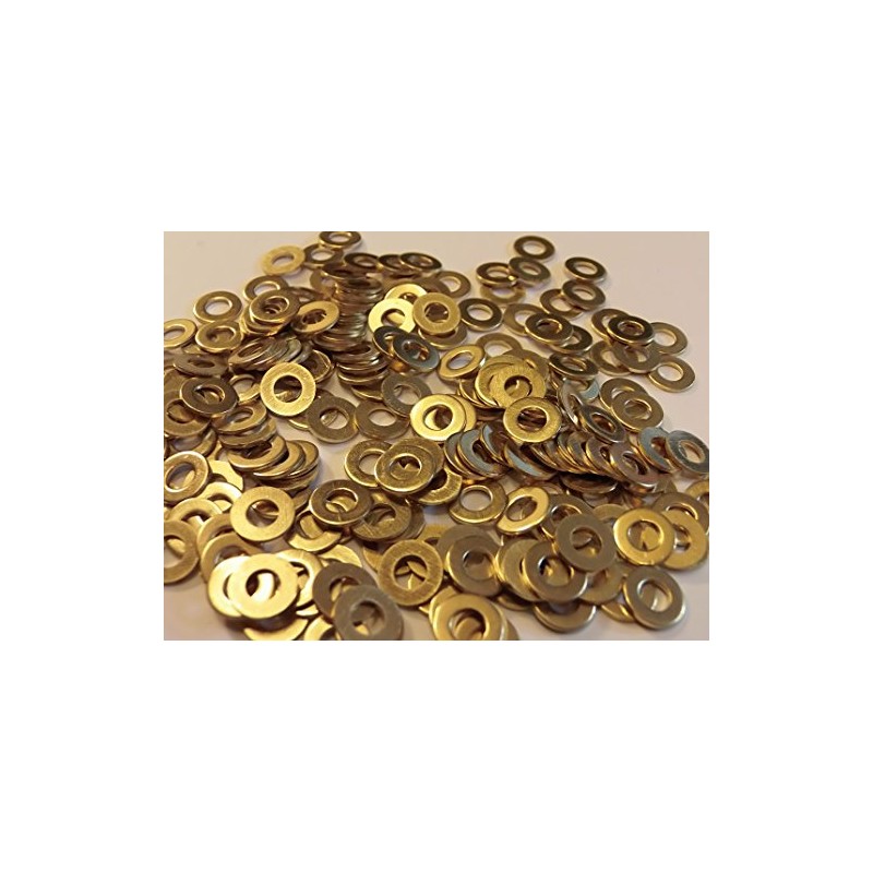 M4 BRASS WASHERS SOLID BRASS (4mm WASHERS 50-PACK)