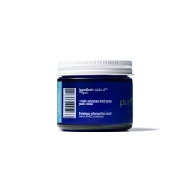 PurO3 Ozonated Jojoba Oil – Pure, Natural, Organic Skincare for Face & Body – Oxygenated Healing Lotion, Moisturizer & Beauty Cream in a Glass Jar – O3 Therapy Salve, 2 oz