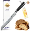 KESTEDGE 8-Inch Sourdough Bread Knife, Micro-Serrated for Bread Slicing