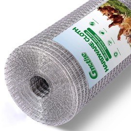 GMOTLSE Hardware Cloth 1/4 inch 23 Gauge Large Size 304 Stainless Steel mesh Chicken Wire Fencing Wire Mesh Roll Welded Wire Fencing Garden Fence 24in×49ft