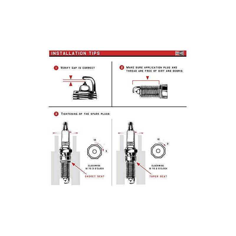 Champion 893 RCJ4 Copper Plus Small Engine Spark Plug, Pack