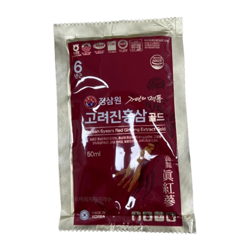 Jeong Samwon Korean Red Ginseng Gold 50ml 30 packets /