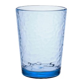 KLIFA- NICE- Juego de 6 vasos de acrílico, sin BPA, vasos de plástico apilables, aptos para lavaplatos, azul océano