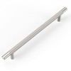 10 Pack Brushed Satin Nickel knurled Cabinet Pulls,6.3 Inch(160mm) Hole